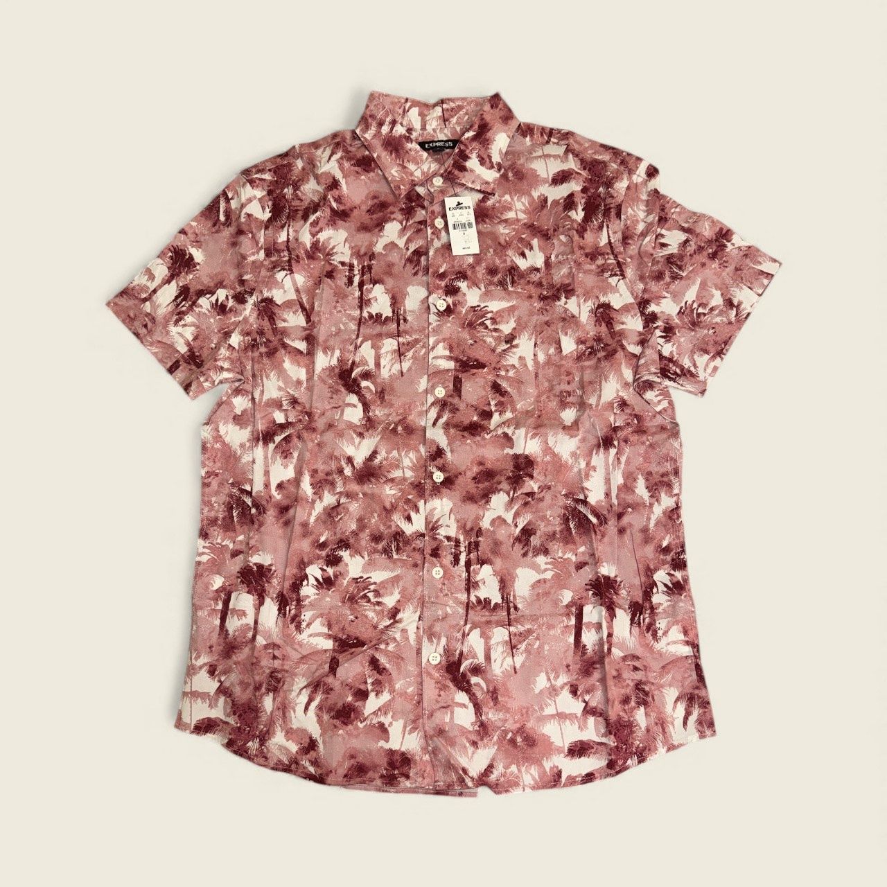 EXPRESS SHORT SLEEVE MEN&#39;S SHIRT, Colour: REDISH PINK, Size: M