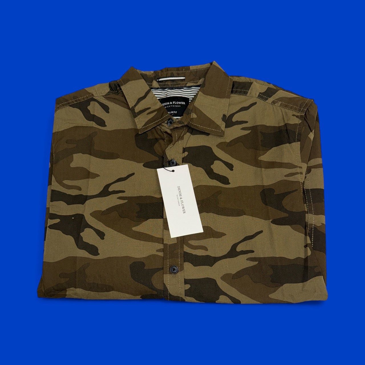 DENIM &amp; FLOWER LONG SLEEVE SHIRT, Colour: CAMOUFLAGE, Size: SMALL