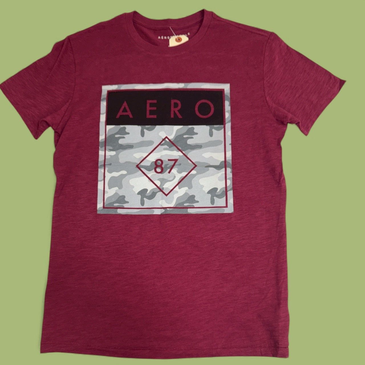 MEN&#39;S AEROPOSTALE T-SHIRT, Colour: MAROON, Size: S