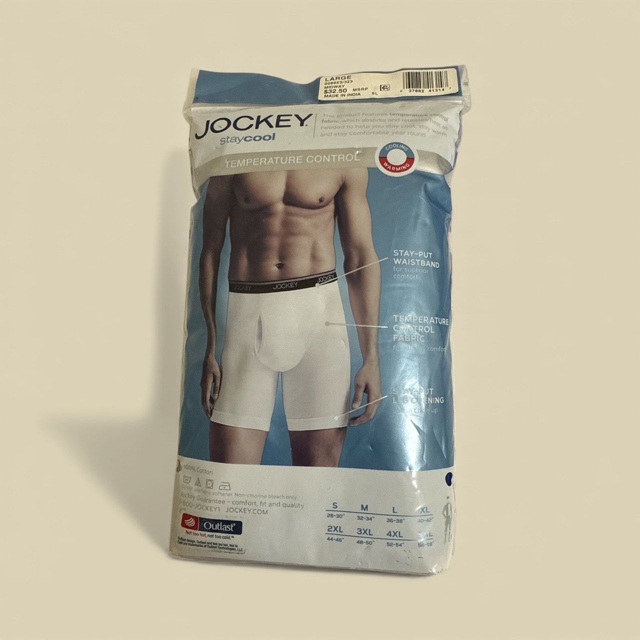 JOCKEY MIDWAY BRIFS 3 IN PACK, Colour: MULTI- COLORS, Material: 100% COTTON, Size: L