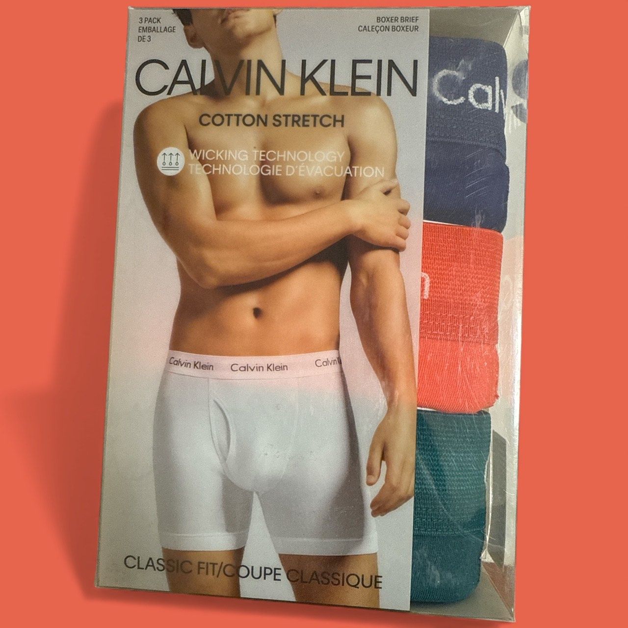CALVIN KLEIN BOXER BRIEF 3 PACK, Colour: GREEN, Size: M