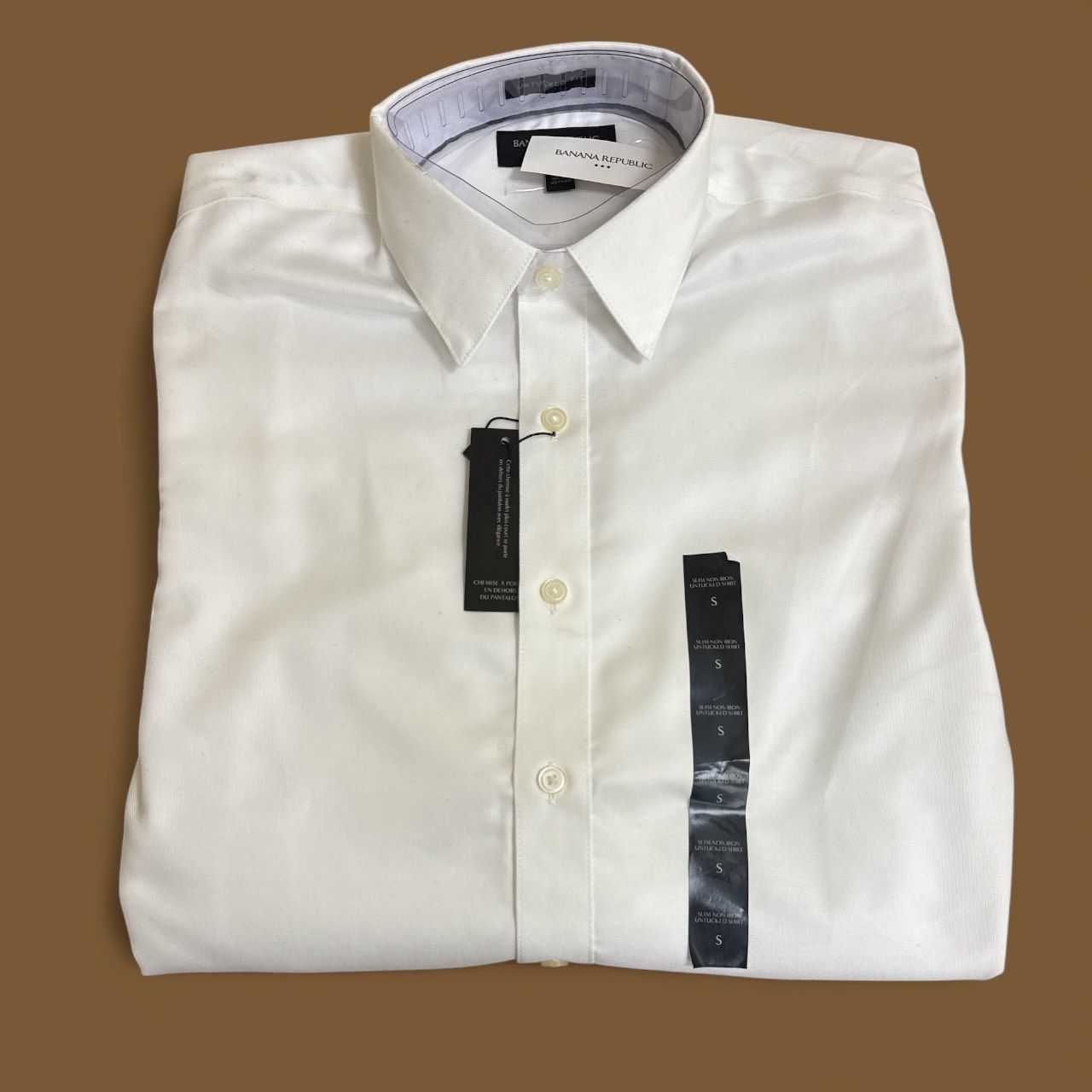 BANANA REPUBLIC UNTUCKED FIT DRESS SHIRT