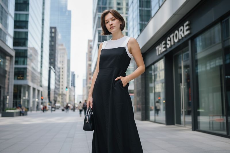 MSK PETITE SLEEVELESS MIDI DRESS