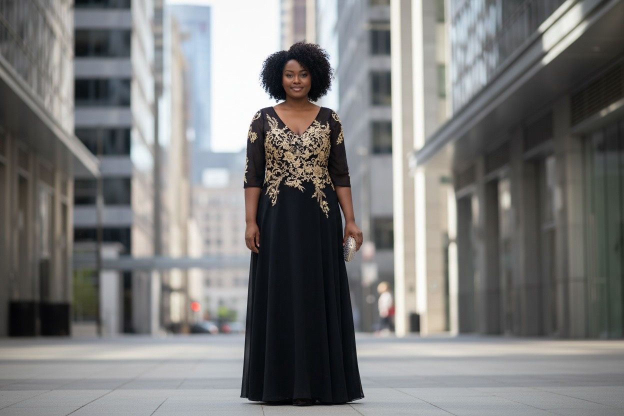 BETSY &amp; ADAM WOMEN'S GOWN DRESS