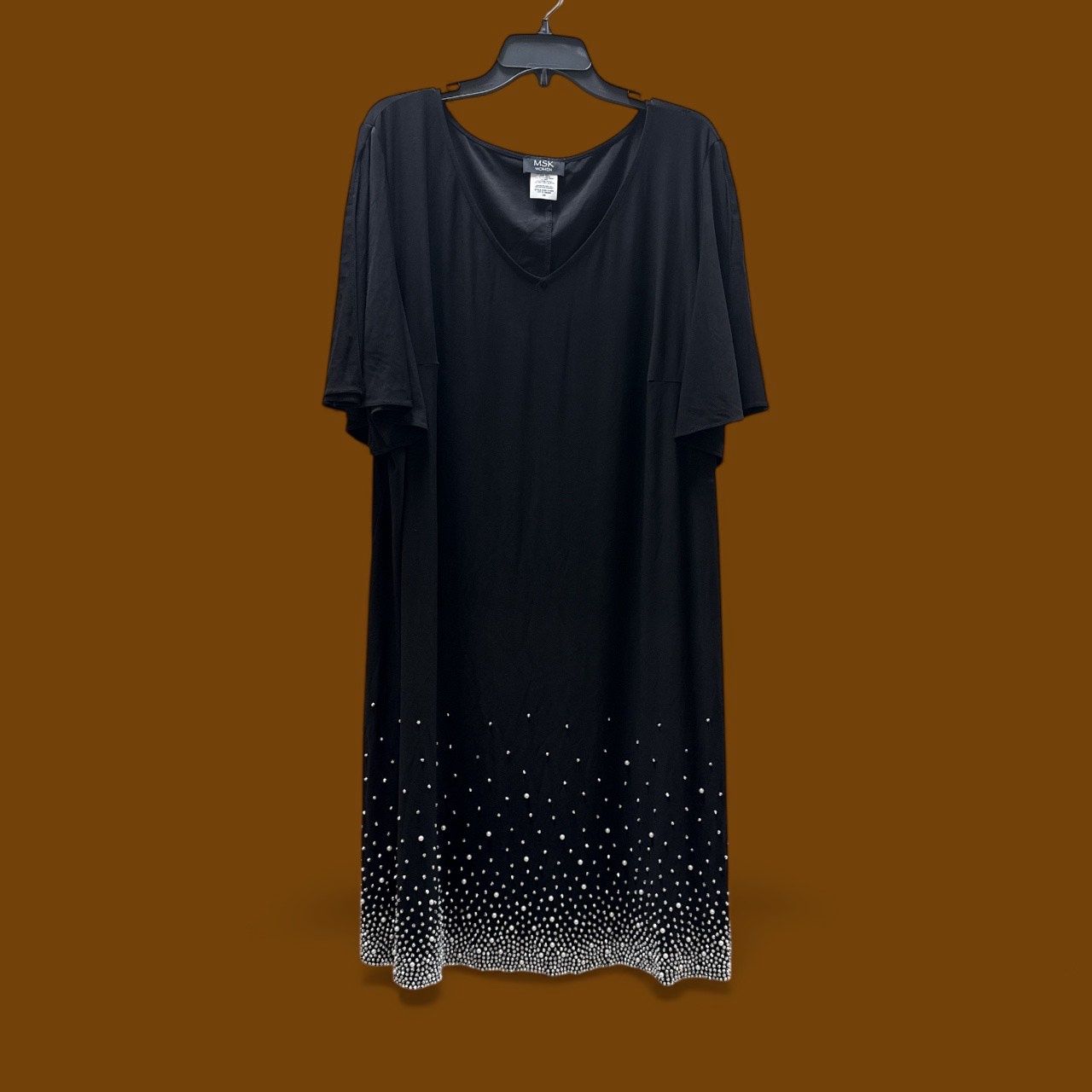 MSK FARAJ BEAD SPLIT SLEEVE DRESS