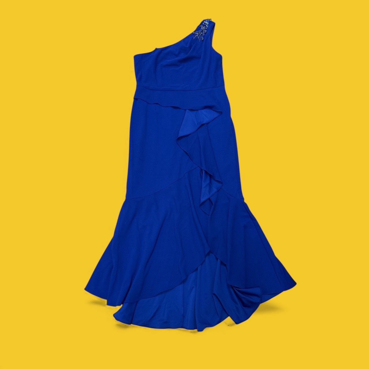 PAPELL STUDIO Women's Beaded One-Shoulder Crepe Gown