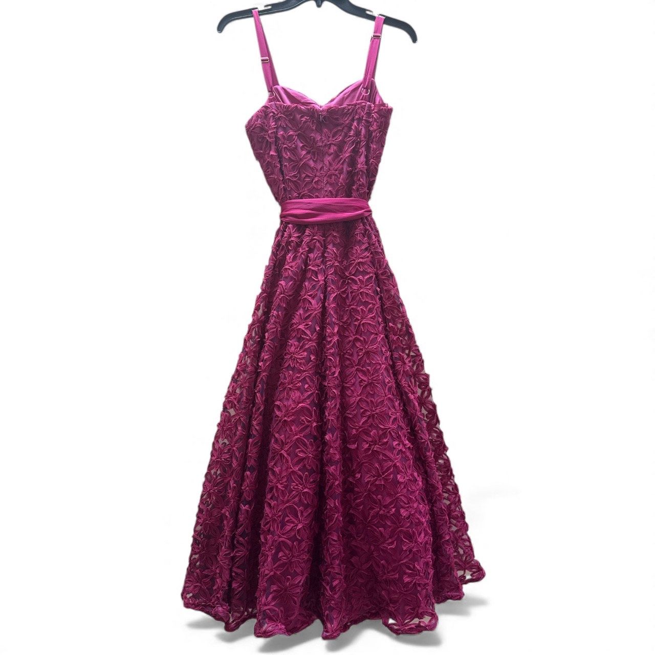 Women's Chiffon Ribbon Sweetheart A-Line Dress