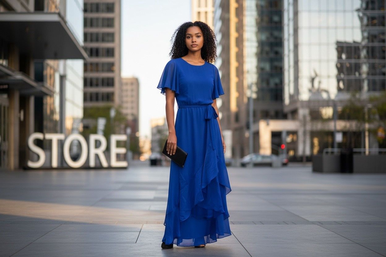 JESSICA HOWARD  19 MIDI DRESSES, Colour: BLUE, Size: 16 W