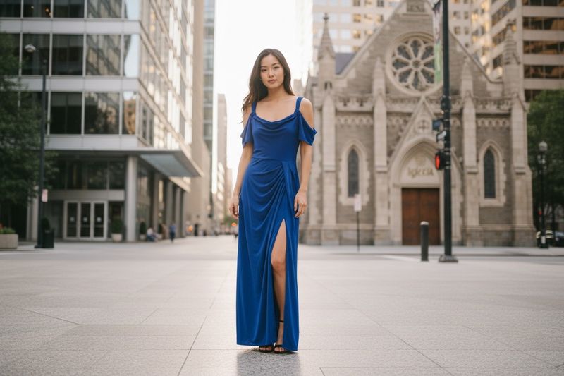 BETSY &amp; ADAM SLEEVELESS GOWN