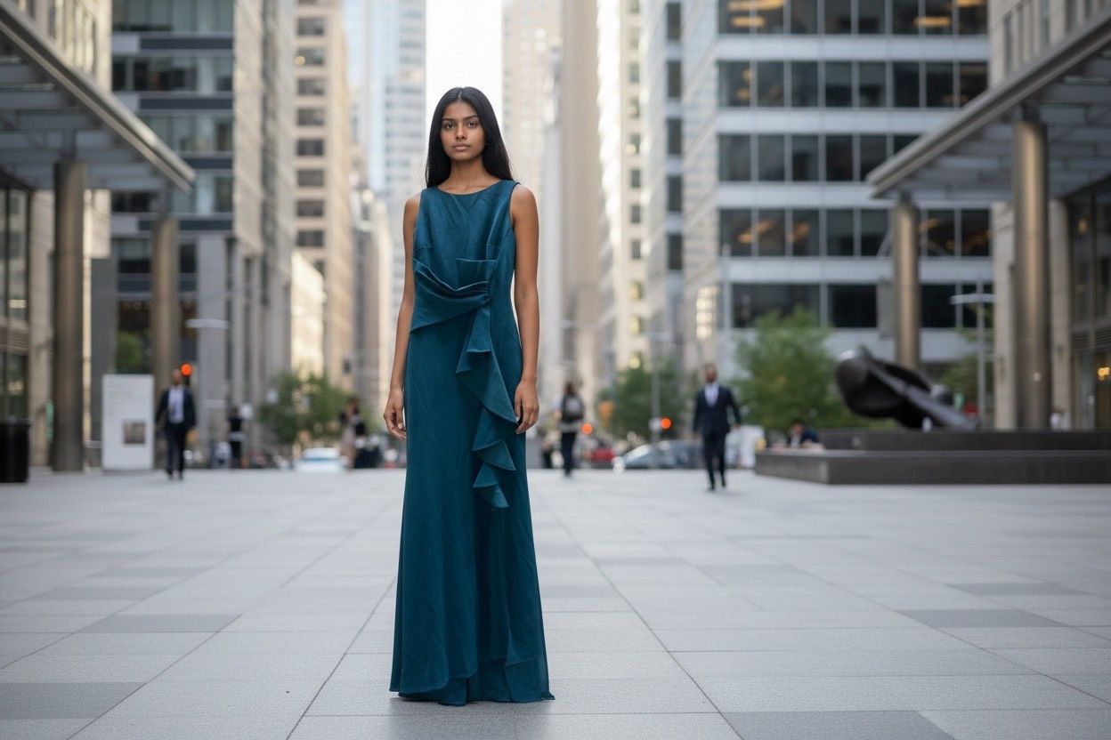 B &amp; A BY BETSY &amp; ADAM GOWN, Colour: TEAL, Size: 2P