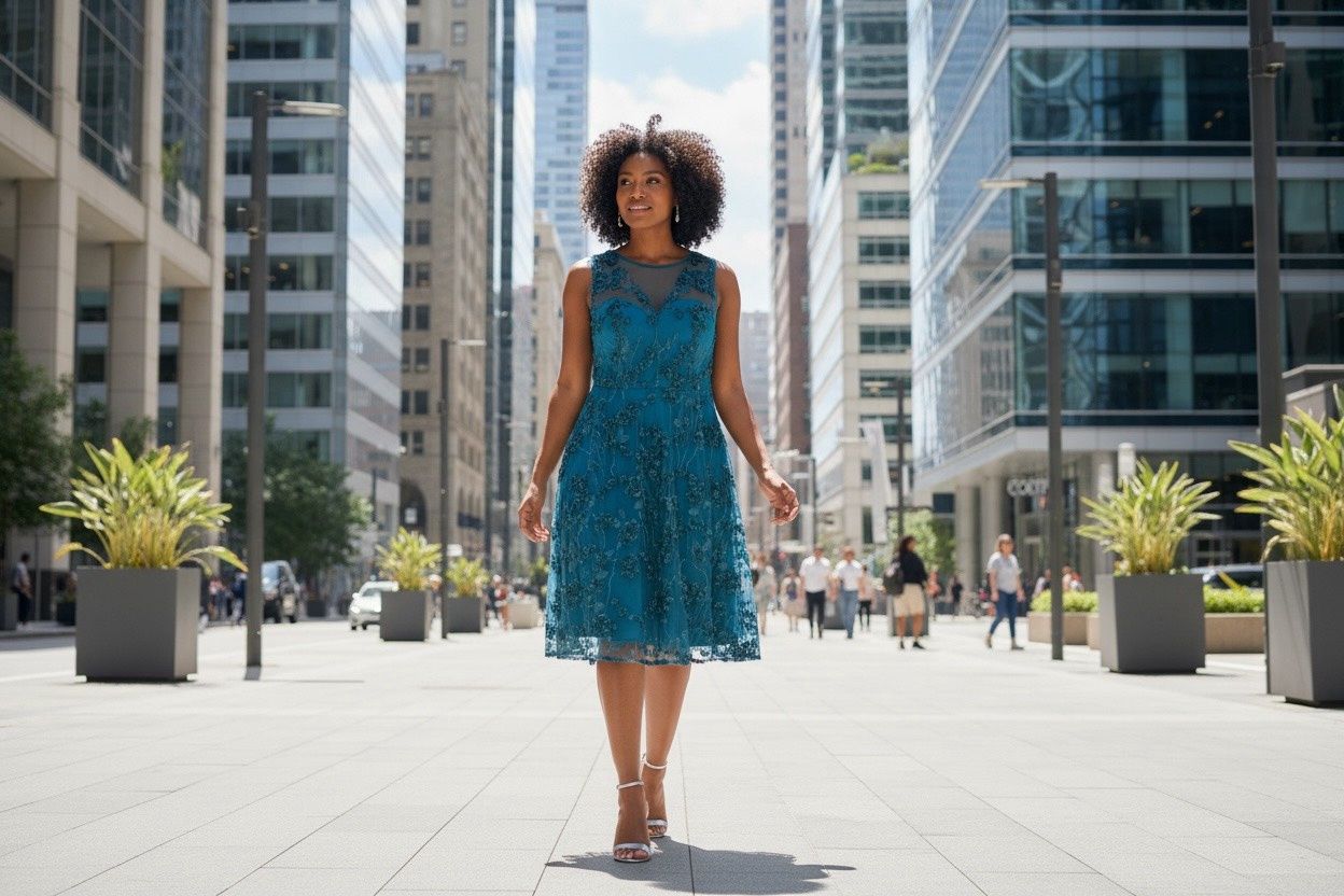 ELIZA J SLEEVELESS DRESS, Colour: TEAL, Size: 14