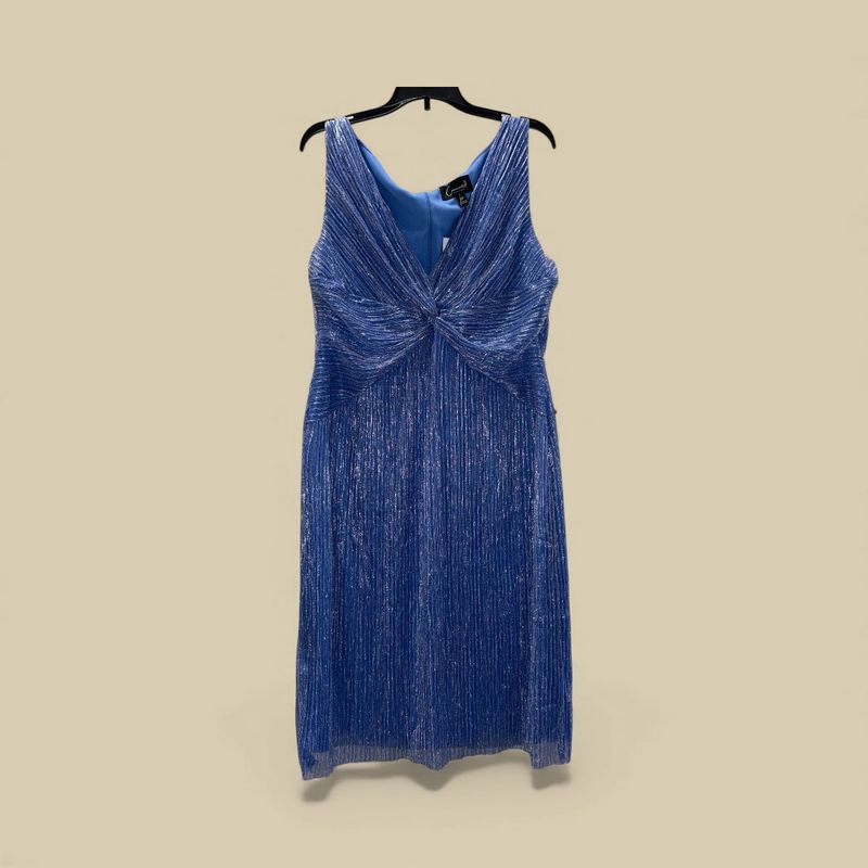 CONNECTED APPAREL PETIT V- NECK  COCKTAIL DRESS