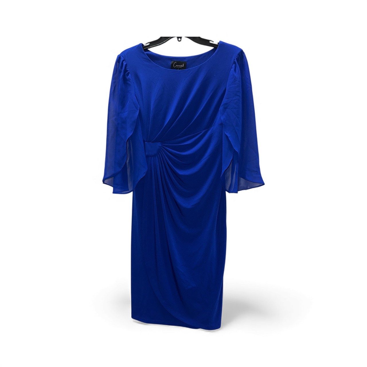 CONNECTED CHIFFON-SLEEVE SHEATH DRESS