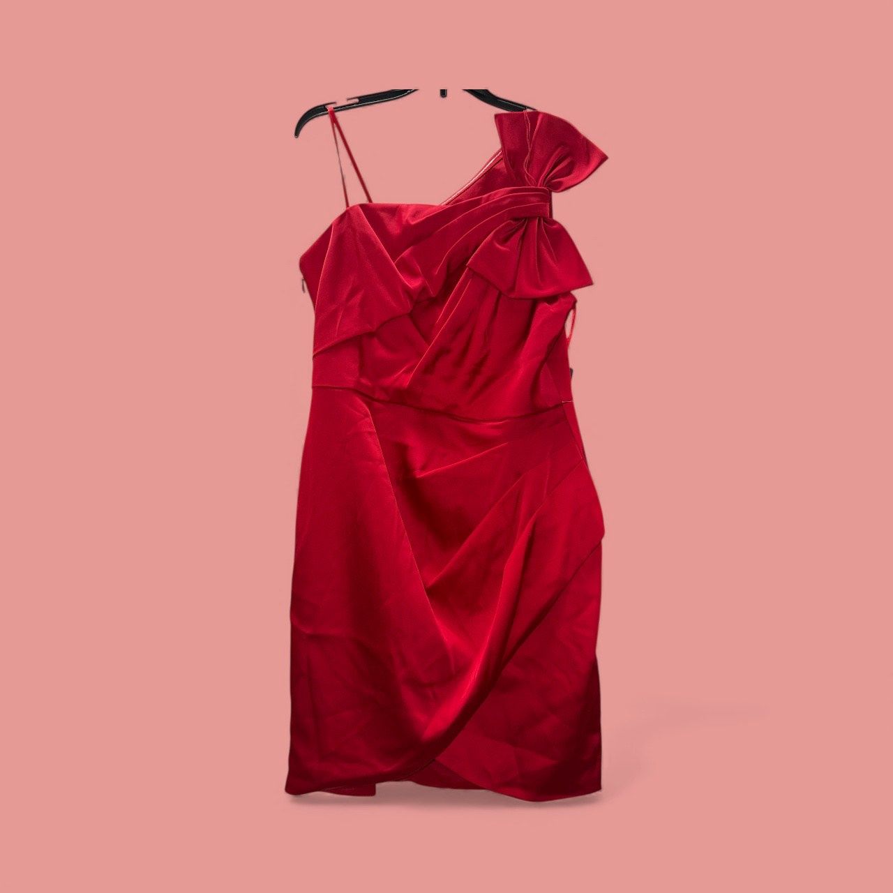 ADRIANNA STRECTCH SATIN MINI DRESS