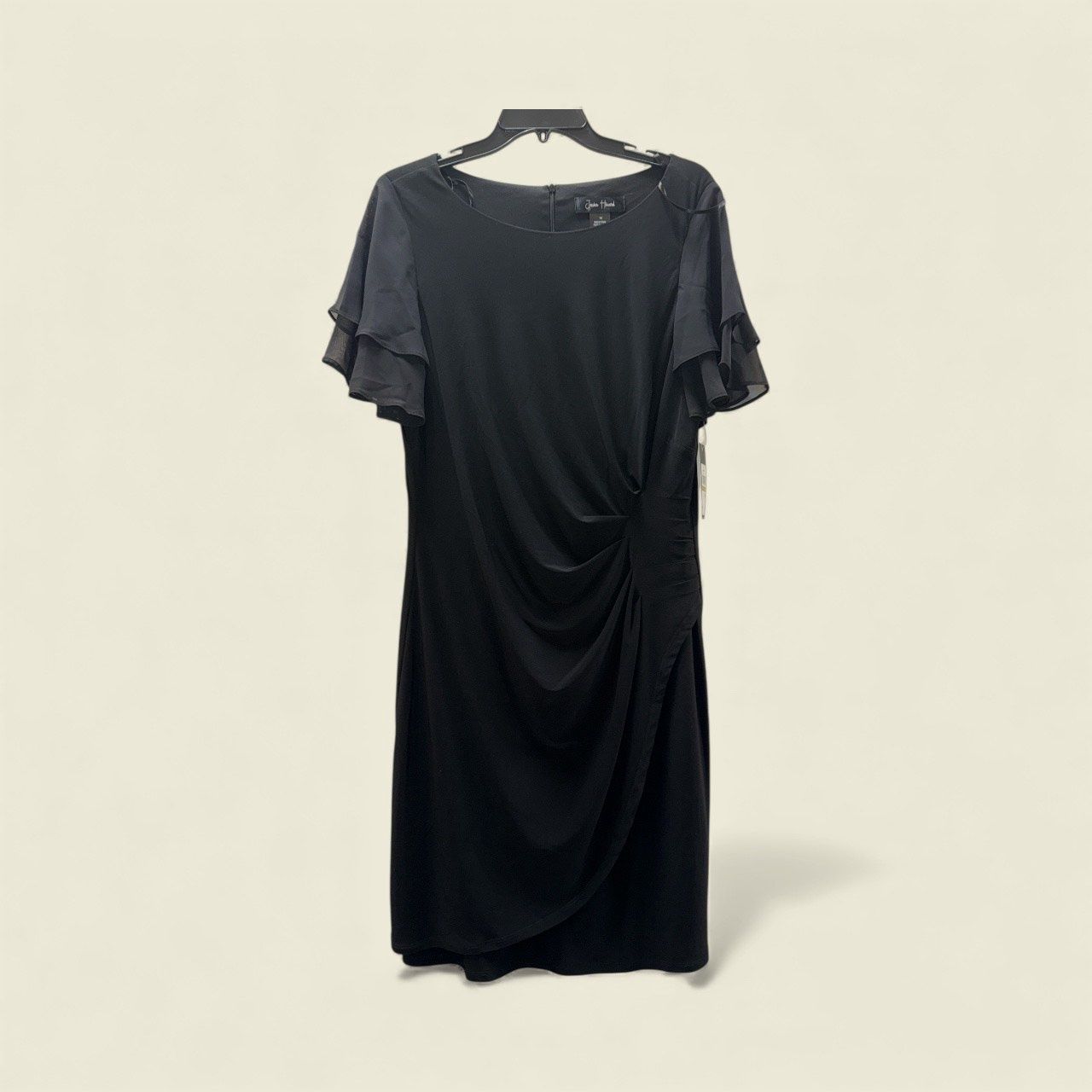 JESSICA HOWARD PETITE FLUTTER-SLEEVE KNEE LENGTH DRESS