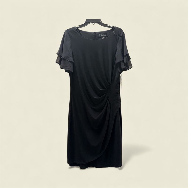 JESSICA HOWARD PETITE FLUTTER-SLEEVE KNEE LENGTH DRESS