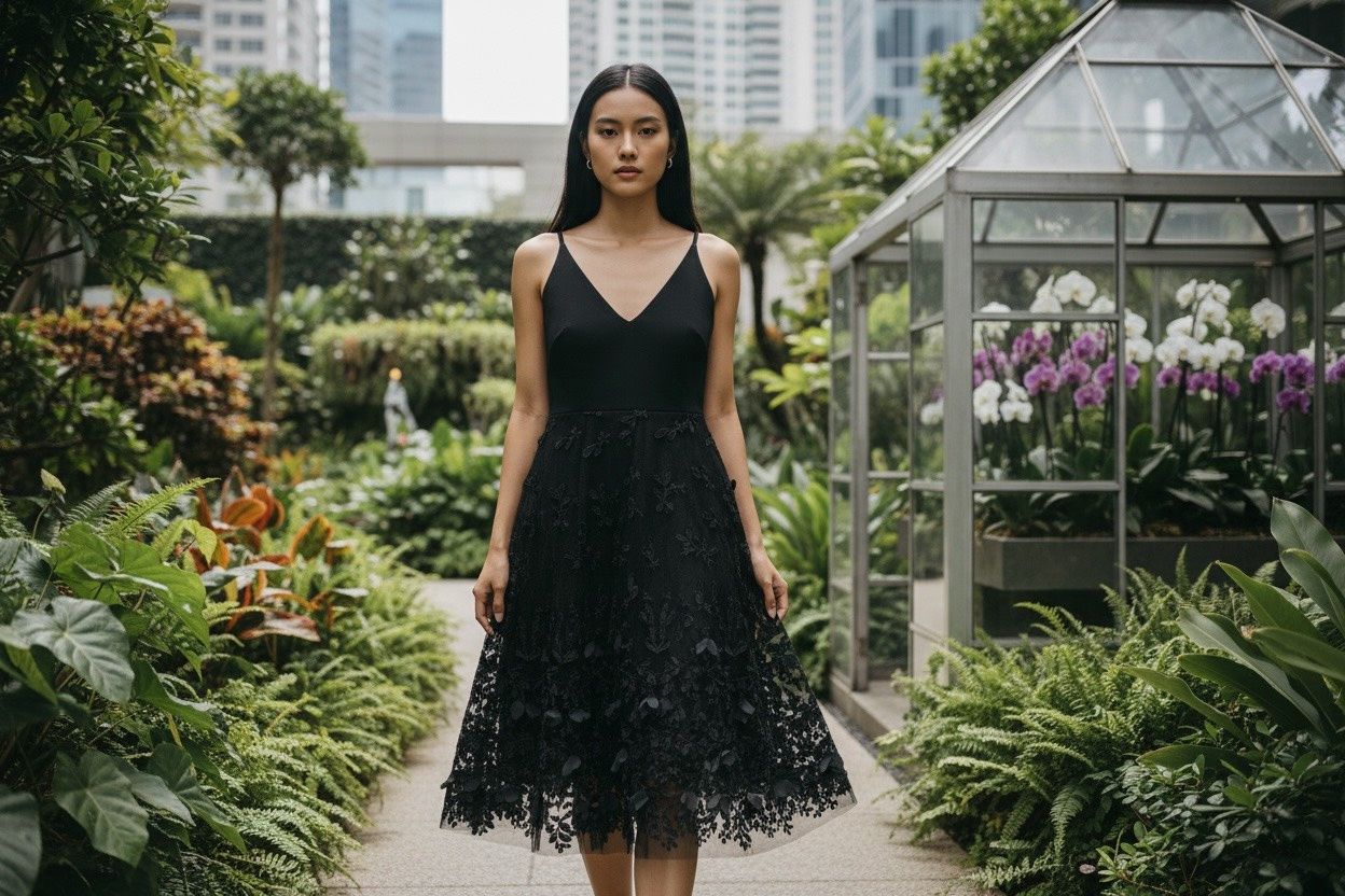 DRESS THE POPULATION MINI DRESS, Colour: BLACK, Size: M