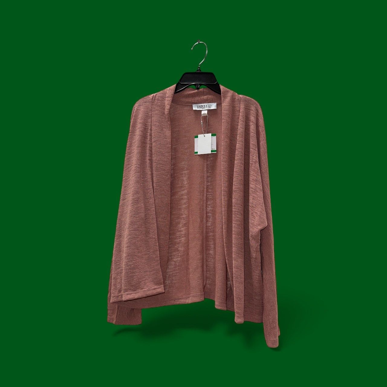 KASPER LONG SLEEVE SHEER CARDIGAN