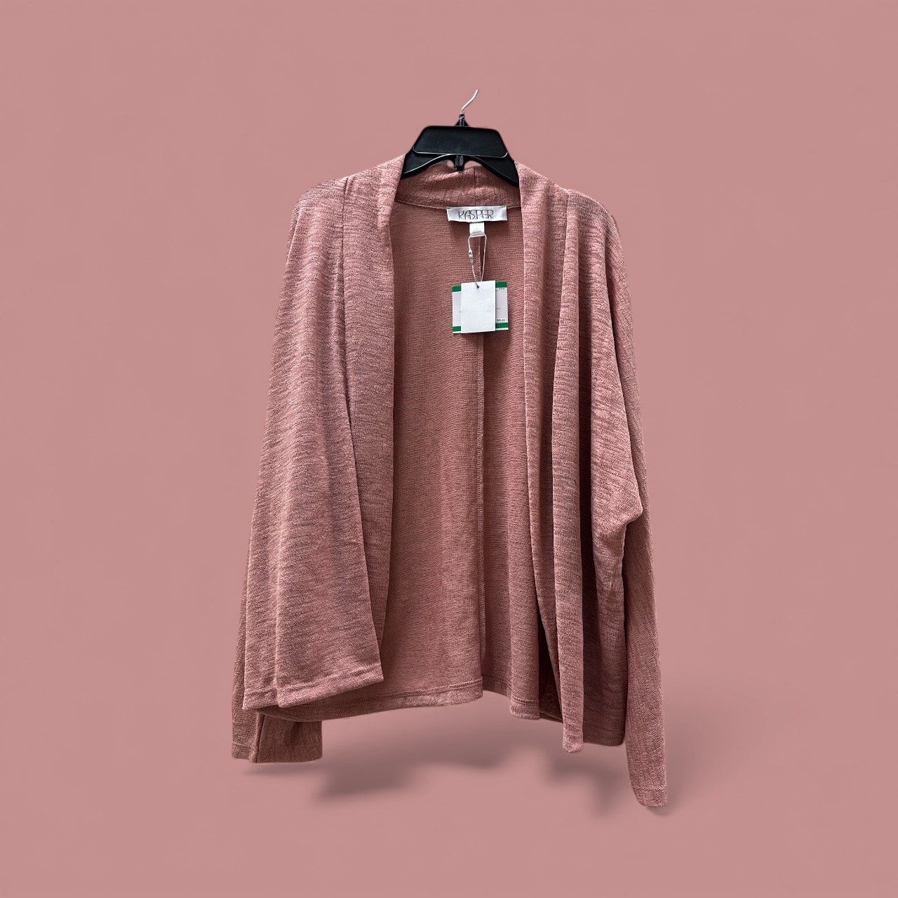 KASPER LONG SLEEVE SHEER CARDIGAN