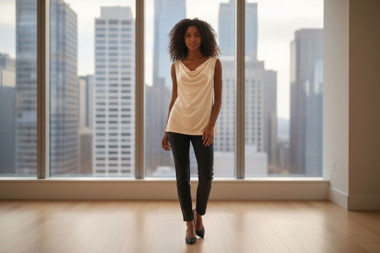 KASPER SOFT PORCELAIN BLOUSE