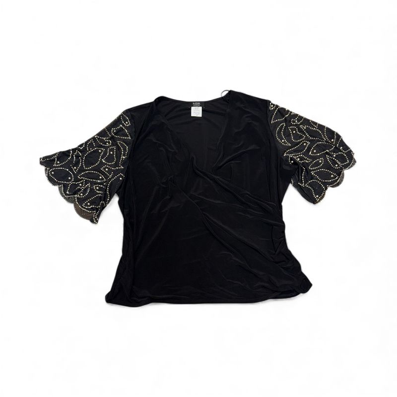 MSK SURPLICE TOP BEADED SLEEVES