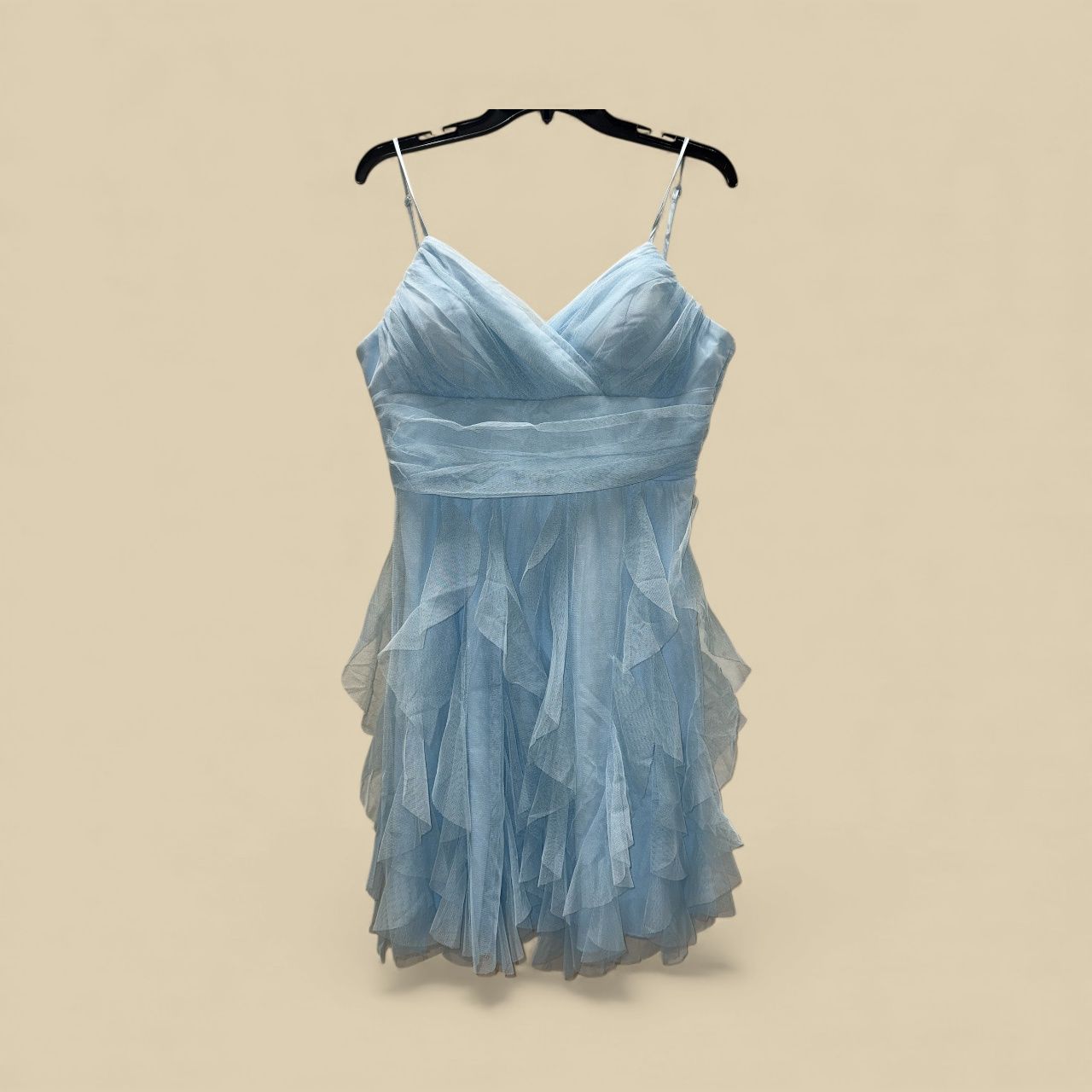 PEAR CULTURE GLITTER-MESH PETAL FIT FLARE DRESS