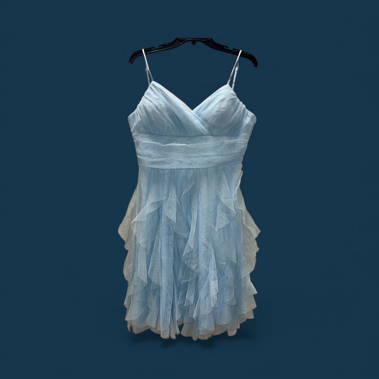 PEAR CULTURE GLITTER-MESH PETAL FIT FLARE DRESS