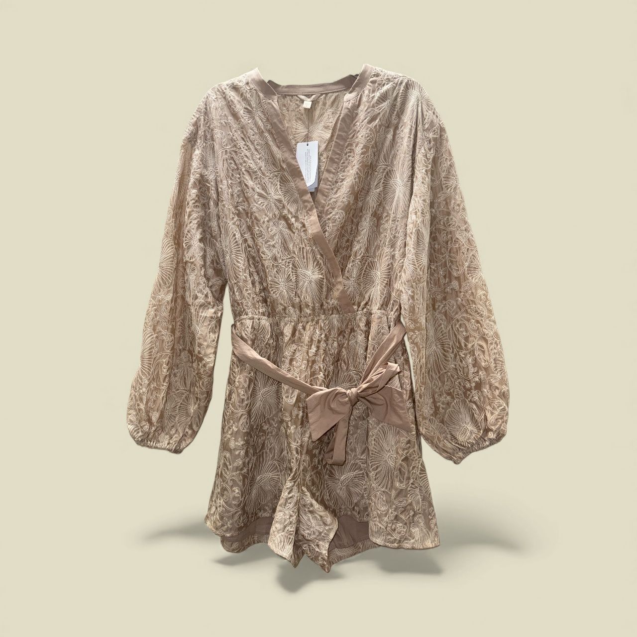 GUESS LS MICHELA EMBROIDERED ROMPER