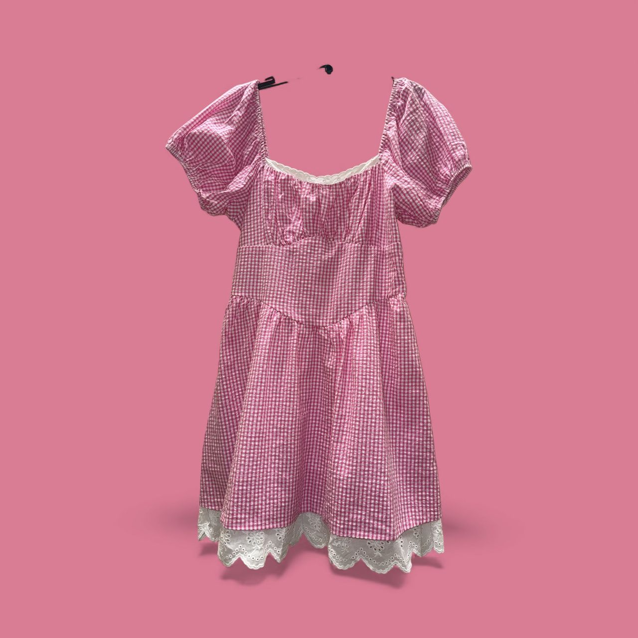 SENI &amp; CADE ROSE PRINT BUBBLE HEM MINI DRESS