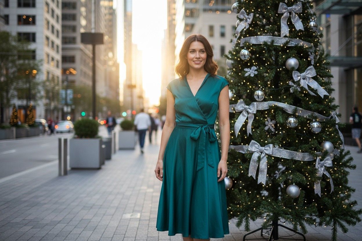 ALEX EVENINGS V-NECK STRECTH TAFFETA COCKTAIL DRESS, Colour: HOT TEAL, Size: 12