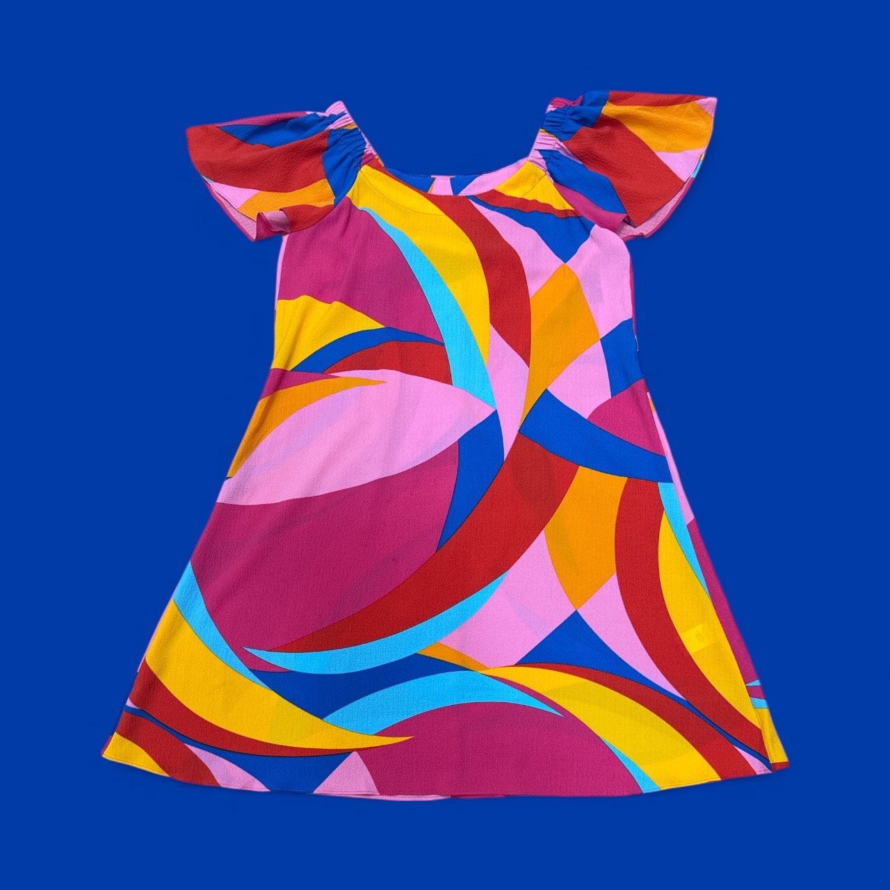 SIGNATURE BY ROBBIE BEE PRINTED OFF THE SHOULDER SWING DRESS