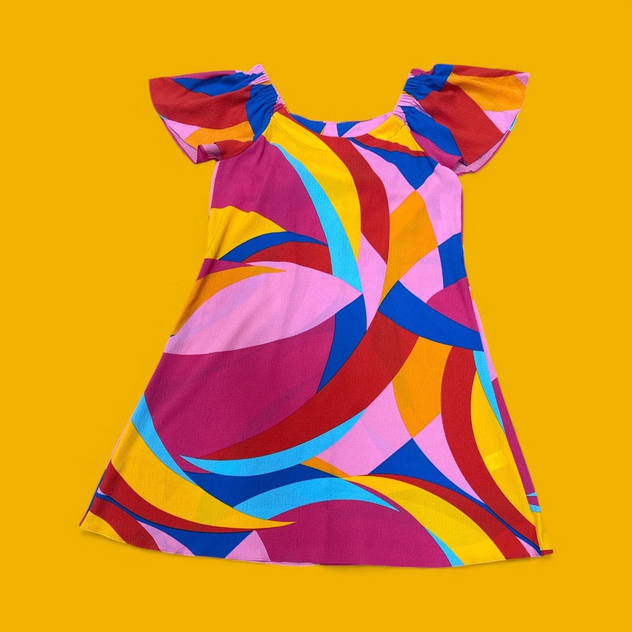 SIGNATURE BY ROBBIE BEE PRINTED OFF THE SHOULDER SWING DRESS