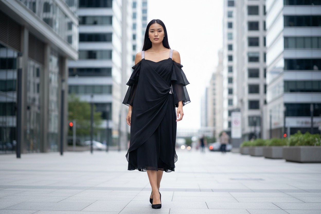 MSK SETTER MINI DRESS, Colour: BLACK, Size: XL