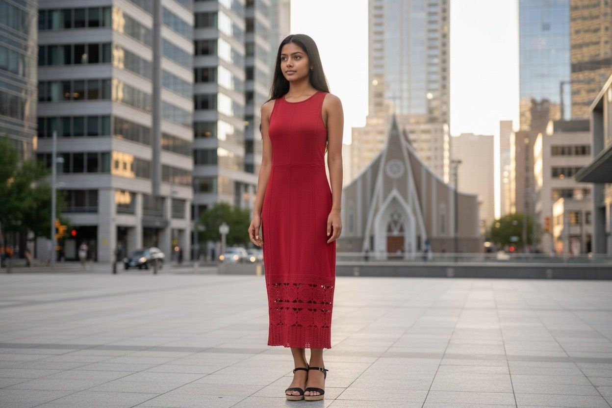 ARIANNA PAPELL KNIT CROCHET DRESS