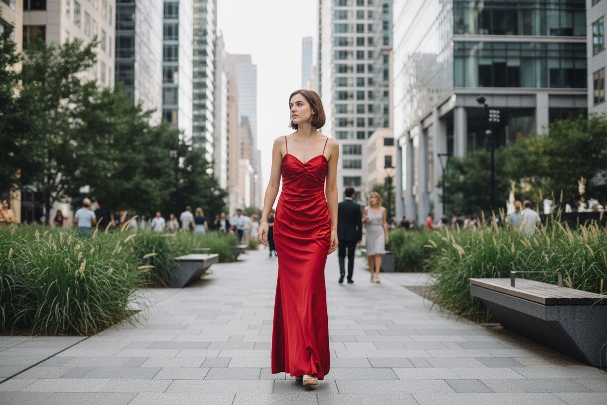 B. DARLIN LONG SOCIAL DRESS