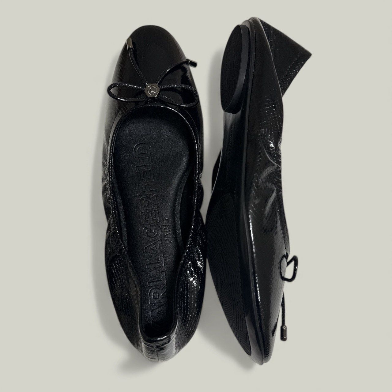 KARL LAGERFELD VELMA ALMOND TOE BALLET FLAT