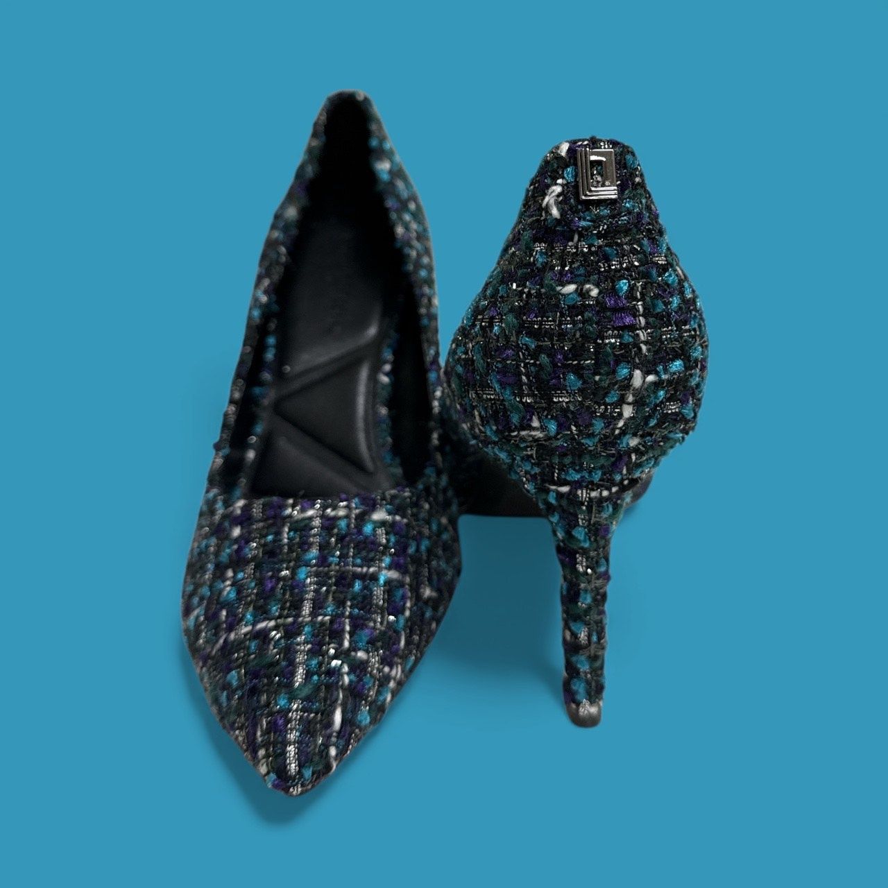 KARL LAGERFELD ROYALE POINTED TOE PUMP, Colour: BLACK DP PLUM, Size: US 9.5