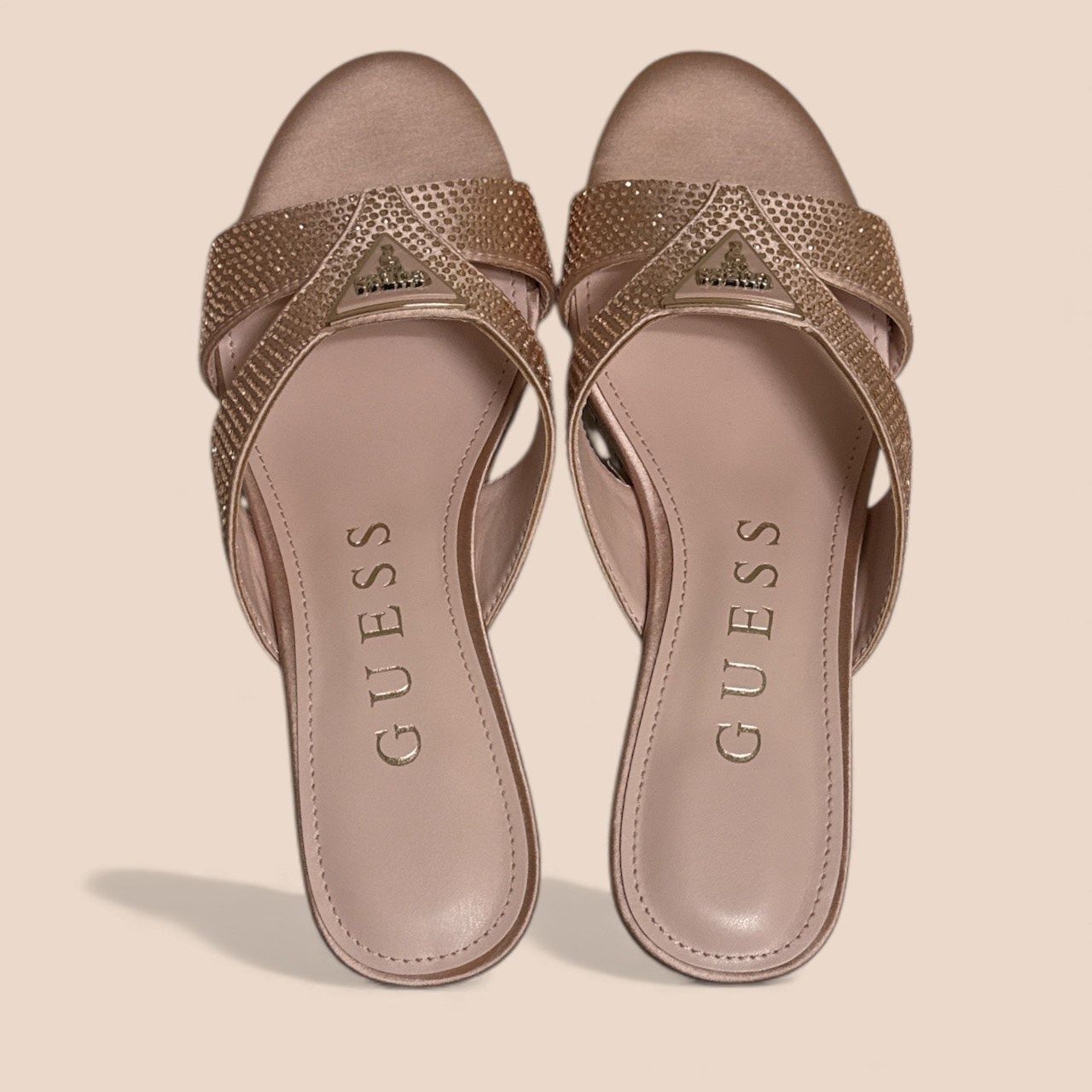 GUESS LONAA RHINESTONE CORK SANDAL