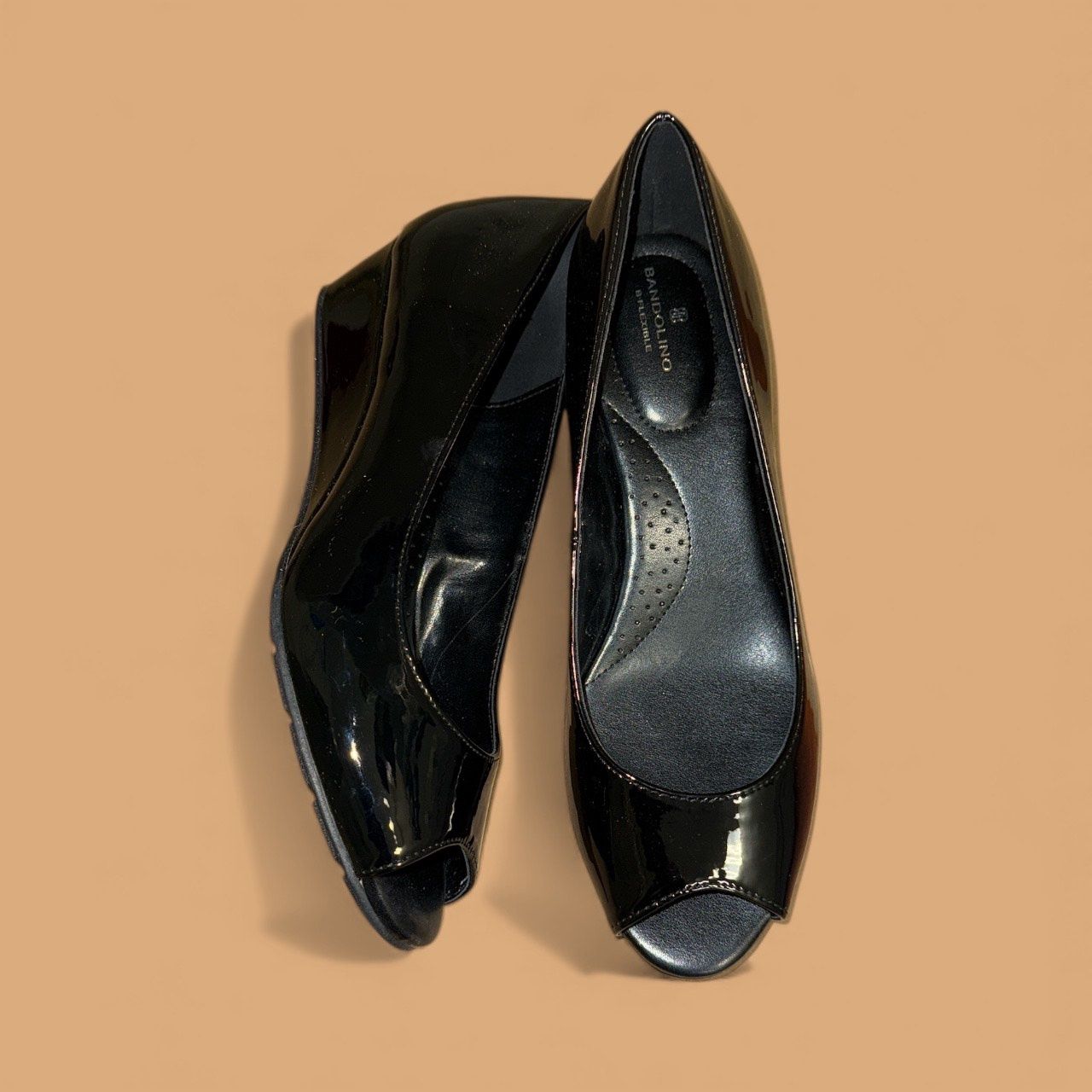 BANDOLINO CANDRA PEEP TOE WEDGE PUMPS