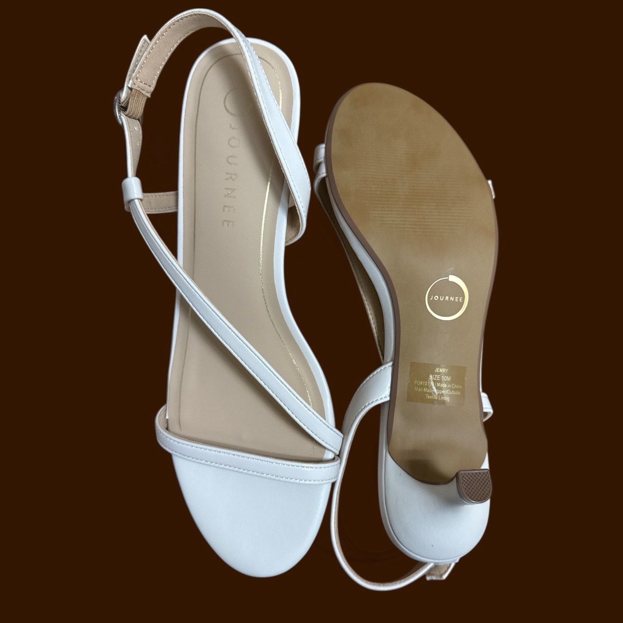 JOURNEE JEMRY CROSSOVER STRAP KITTEN HEEL SANDAL