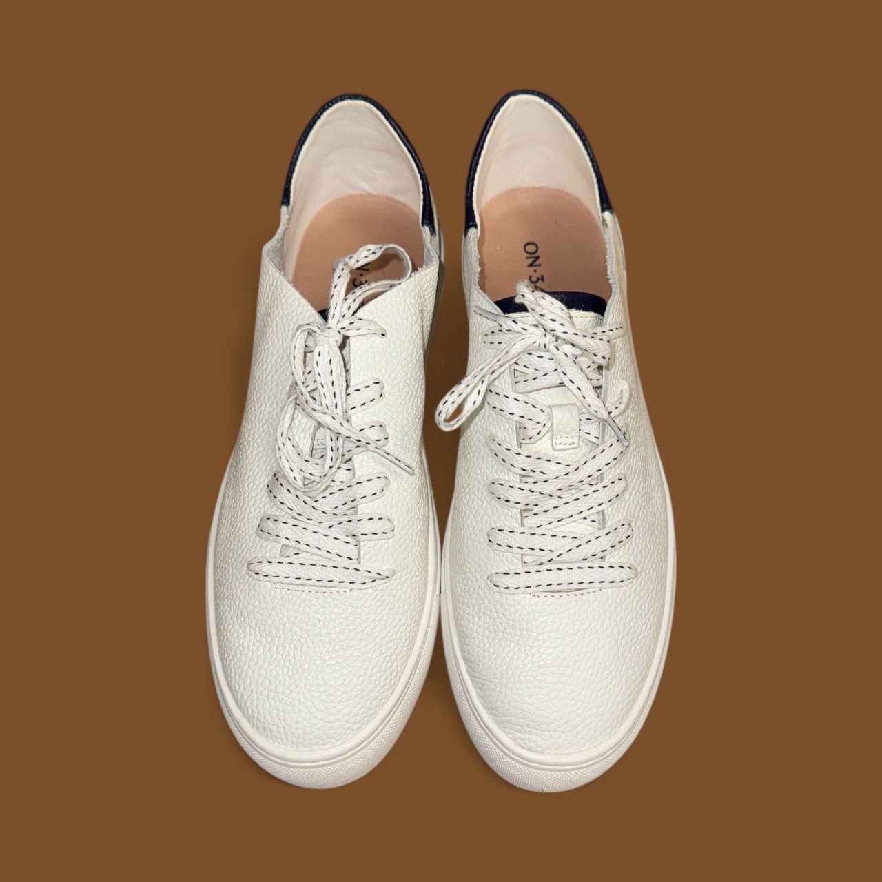 ON 34TH LADIE'S PARKSS LACEUP SNEAKER, Colour: WHITE / NAVY, Size: 9 M