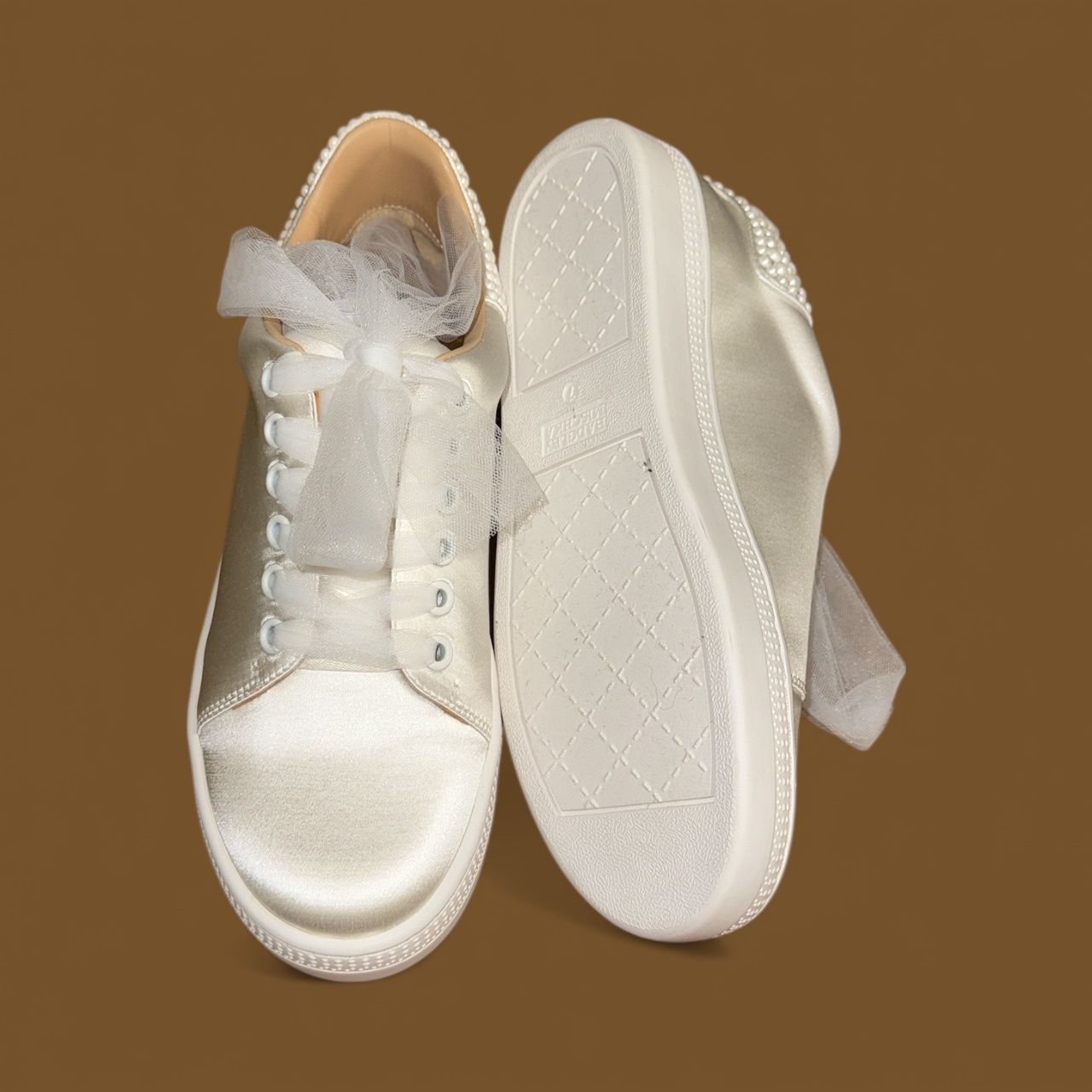 BADGLEY MISCHKA GEM ROUD TOE SNEAKER, Colour: WHITE, Size: 7