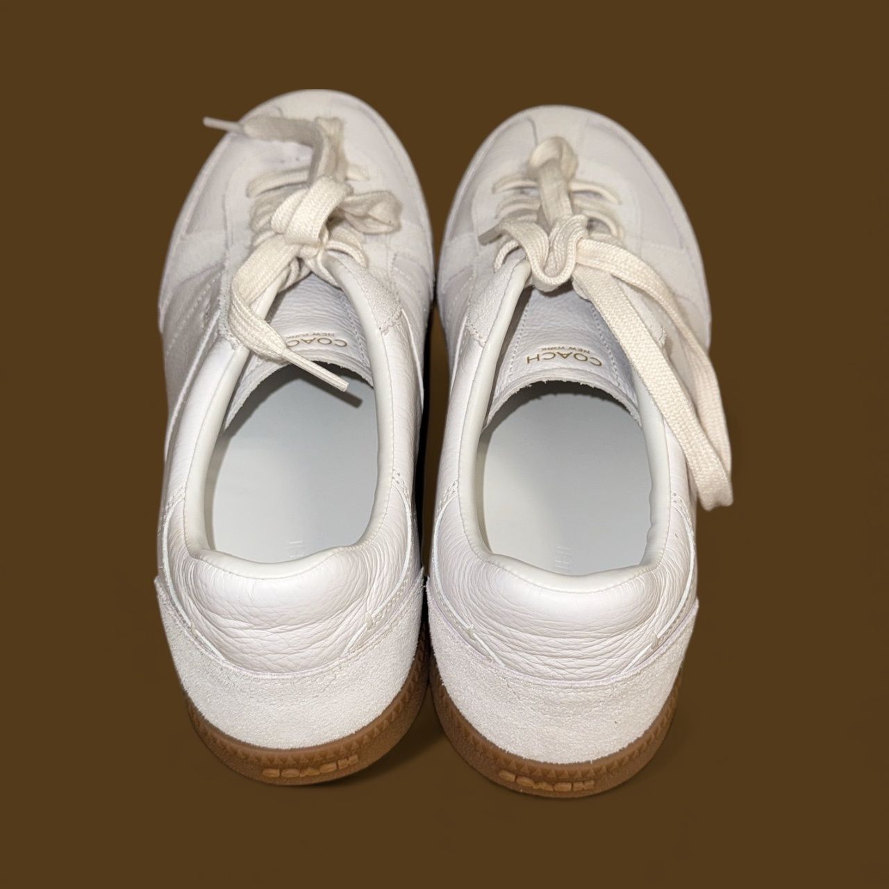 COACH ELLIS LOW TOP LEATHER SUEDE SNEAKER