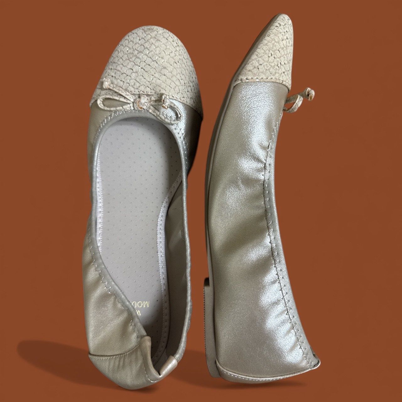 WHITE MOUNTAIN SUNNYSIDE II BALLET FLAT, Colour: ANT GOLD