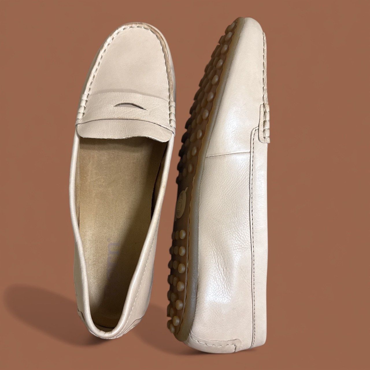 BORN FINLEY ROUND TOE LOAFER, Colour: NATURAL NUDE, Size: 11 M