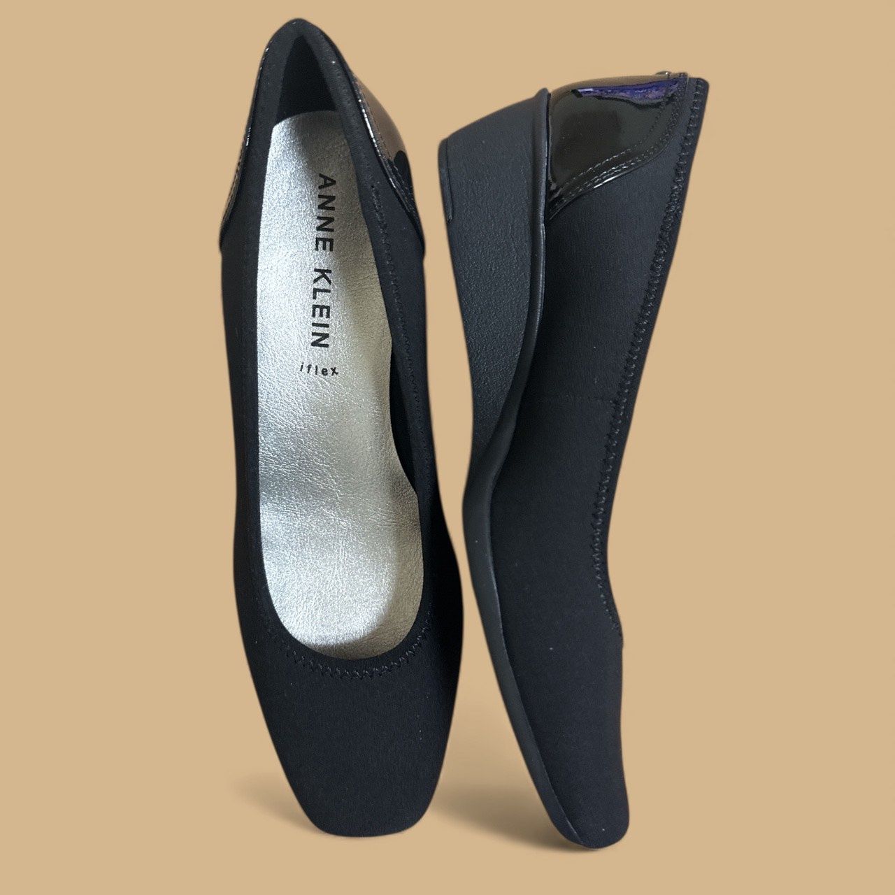 ANNE KLEIN WISHER WEDGE PUMP, Colour: BLACK, Size: 10 M
