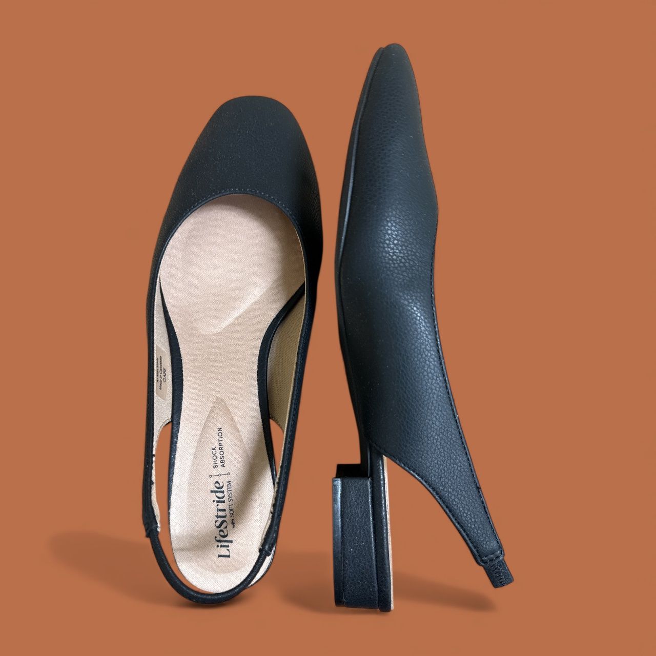 LIFESTRIDE CLAIRE FLAT, Colour: BLACK, Size: 9.5
