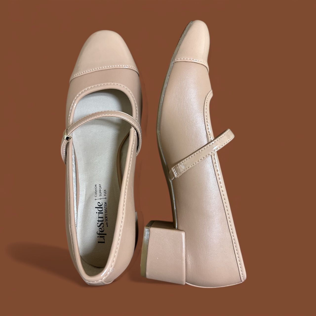 LIFESTRIDE BROOKE MARY JANE BLOCK HEEL PUMPS