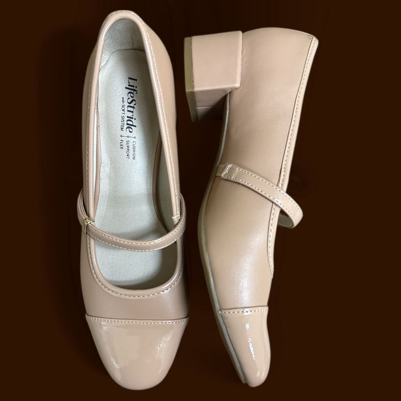 LIFESTRIDE BROOKE MARY JANE BLOCK HEEL PUMPS