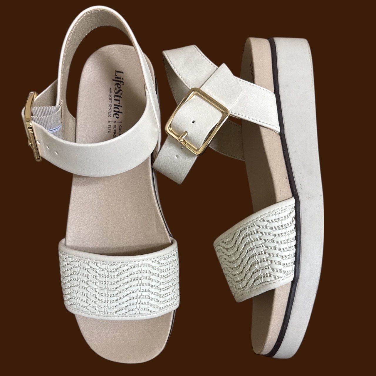 LIFESTRIDE GILLIAN 2 OPEN SQUARE TOE PLATFORM SANDAL